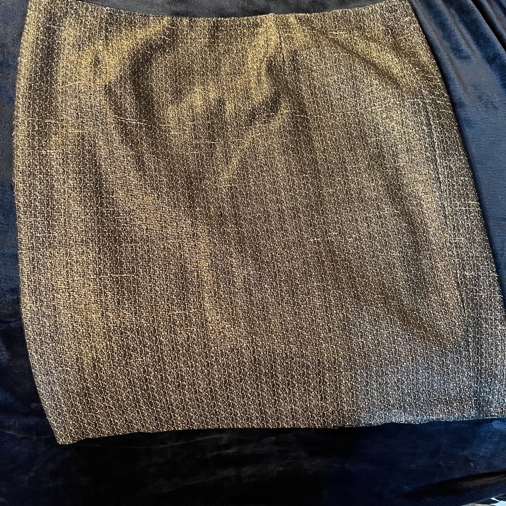 Tan and Brown Mini Pencil Skirt for Work